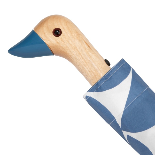 Original Duckhead Ομπρέλα Σπαστή με Χειροποίητο Χερούλι Πάπια - Denim Moon
