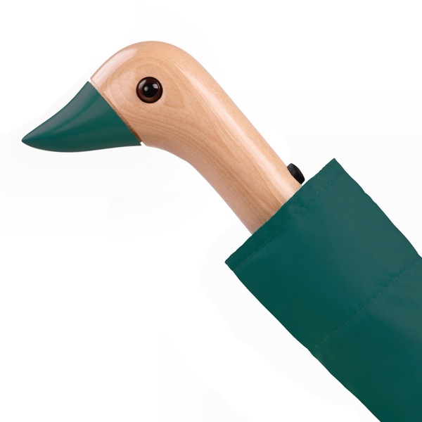 Original Duckhead Ομπρέλα Σπαστή με Χειροποίητο Χερούλι Πάπια - Πράσινο
