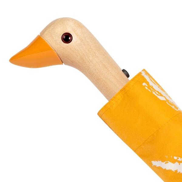 Ομπρέλα Original Duckhead - Πινέλο Saffron, Σπαστή με Χειροποίητο Χερούλι Πάπια