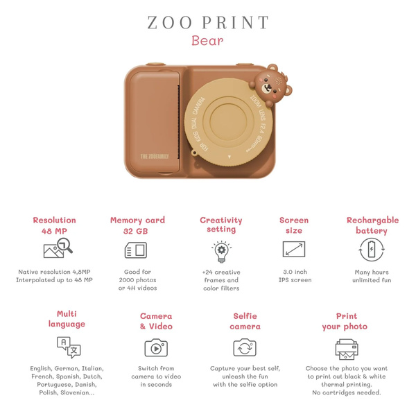 Zoo Print Θερμική Κάμερα - Αρκούδα - 9 Zoo Print Θερμική Κάμερα - Αρκούδα - 9