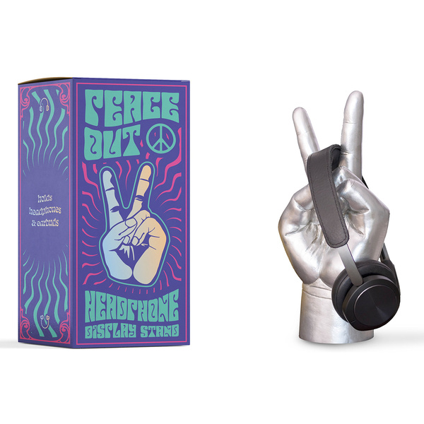 Peace sign organiser headphone display stand sculpture 13,5 x 28 x 9,5cm | 0.6Kg Peace sign organiser headphone display stand sculpture 13,5 x 28 x 9,5cm | 0.6Kg