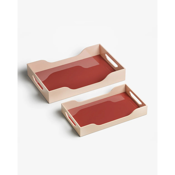 Lacquered Tray - Swell, Maroon/Pink M - 2 Lacquered Tray - Swell, Maroon/Pink M - 2