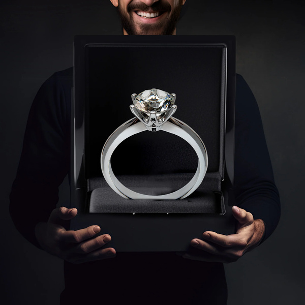 Diamond Ring "LoverSize", Sequenze - 19cm. - 1