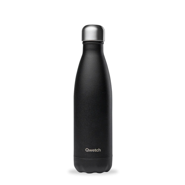 Insulated stainless steel bottle - Matt - Black - 0,5L Qwetch
