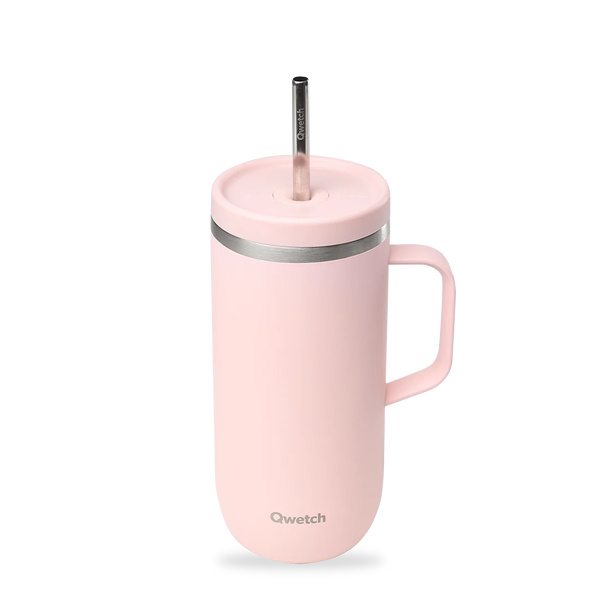 Cold Insulated Cup Pastel Rose With Handle - 600ml - 2 Cold Insulated Cup Pastel Rose With Handle - 600ml - 2
