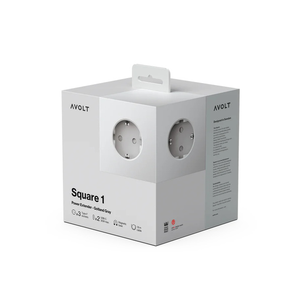 Square 1 with 30W Dual USBC & Magnetic base, 1.8m, Gotland Gray - 3 Square 1 with 30W Dual USBC & Magnetic base, 1.8m, Gotland Gray - 3