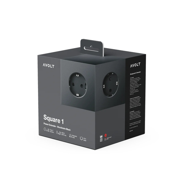 Square 1 with 30W Dual USBC & Magnetic base, 1.8m, Stockholm Black - 3 Square 1 with 30W Dual USBC & Magnetic base, 1.8m, Stockholm Black - 3