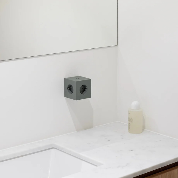 Square 2 Socket extender with 30W Dual USBC, Oak Green - 5 Square 2 Socket extender with 30W Dual USBC, Oak Green - 5