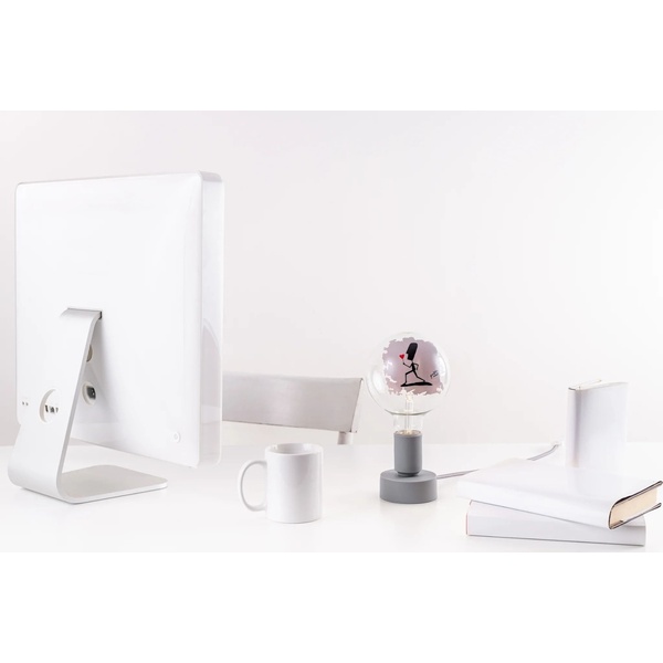 Tavolotto Lamp Base and Flower Tattoo Lamp - Grey - 2 Tavolotto Lamp Base and Flower Tattoo Lamp - Grey - 2