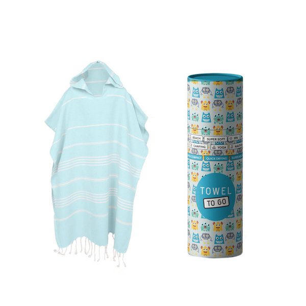 Παιδικό Poncho Towel to Go σε συσκευασία Δώρου 1.80 x 1.00 m - Μπλε