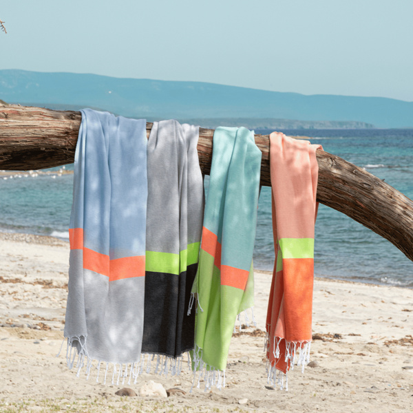 Πετσέτα Towel To Go σε συσκευασία Δώρου  1.80 x 1.00 m Neon - Μπλε / Γκρι - 2