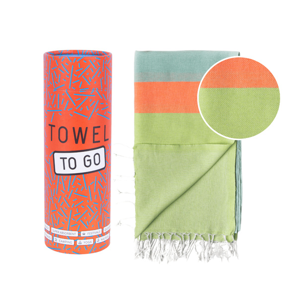 Πετσέτα Towel To Go σε συσκευασία Δώρου  1.80 x 1.00 m Neon - Πράσινο / Μπλε