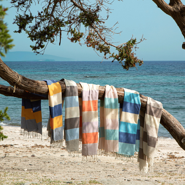 Towel to Go Palermo Blue/Yellow - 3
