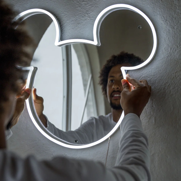 Επιτοίχιος Καθρέφτης Neon LED 50 x 44 cm - Disney Mickey - 2