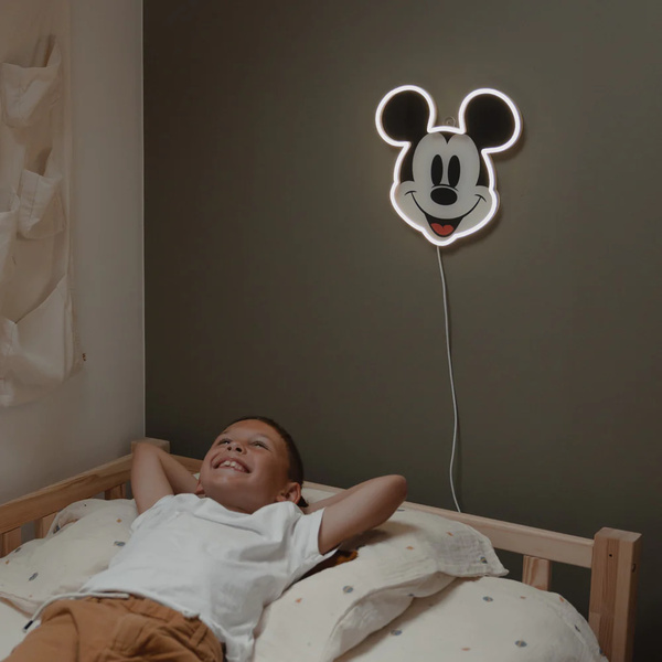 Neon LED Lamp 25.5 x 26 cm - Disney Mickey Printed Face - 3