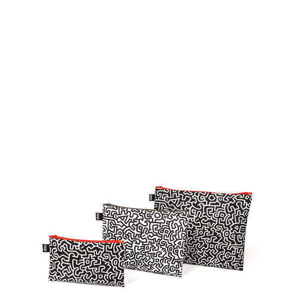 LOQI Set Zip Pockets | Keith Haring - Untitled