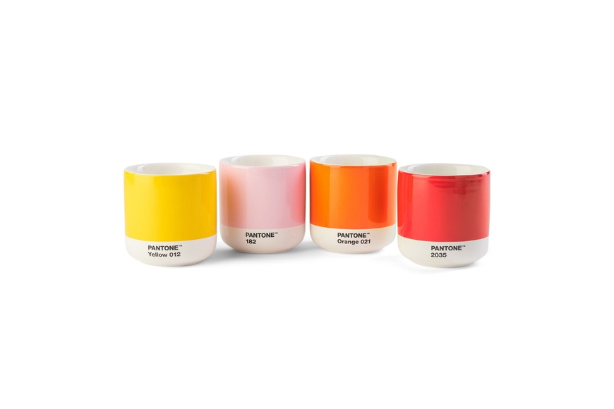 Pantone Thermo Cup Set - Yellow, Orange, Red, Light Pink