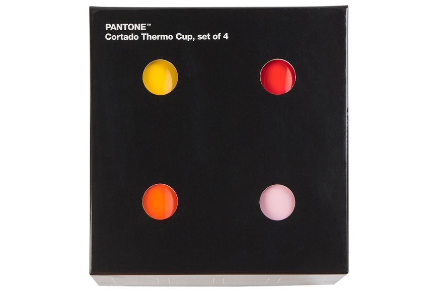 Pantone Thermo Cup Set - Yellow, Orange, Red, Light Pink - 8