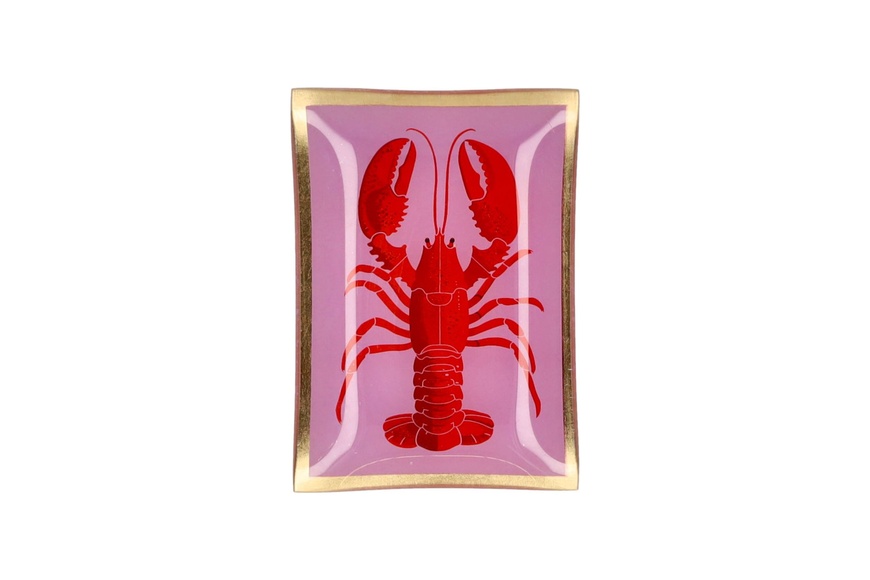 Love Plates Γυάλινο Πιάτο M “Lobster” - Ροζ/Κόκκινο Love Plates Γυάλινο Πιάτο M “Lobster” - Ροζ/Κόκκινο