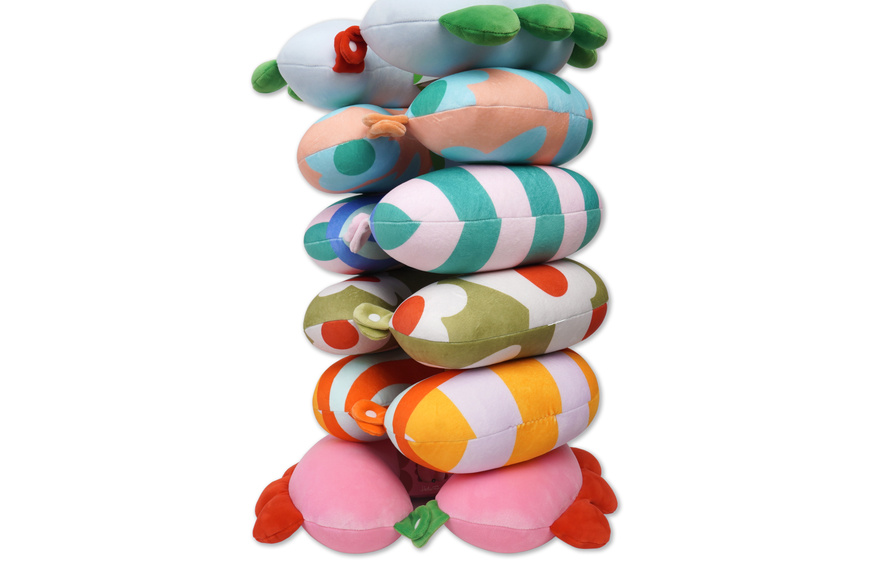 Travel Cushion Macro Flower - Olive Green - 3 Travel Cushion Macro Flower - Olive Green - 3