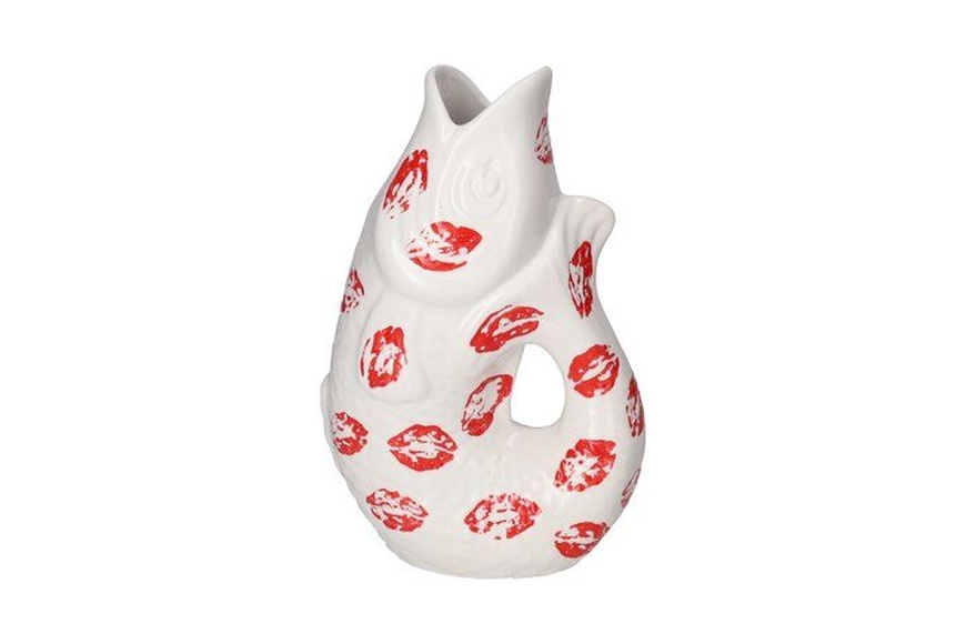 Βάζο Ψάρι Monsieur Carafon -Σχέδιο Χείλη | S | Άσπρο/Κόκκινο | 1,2 Λίτρα Βάζο Ψάρι Monsieur Carafon -Σχέδιο Χείλη | S | Άσπρο/Κόκκινο | 1,2 Λίτρα