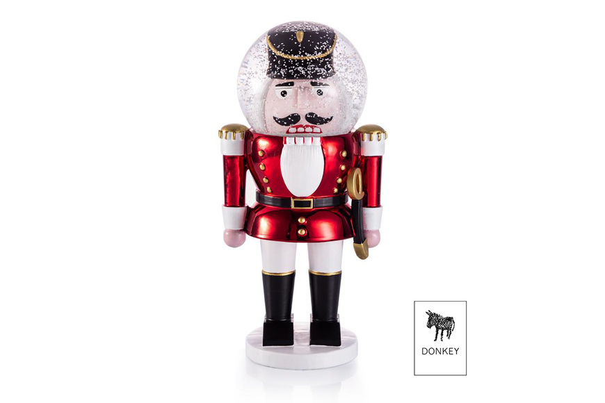 Snowglobe Nutcracker Red, 25 cm - The Giant Shiny Snowglobe Nutcracker Red, 25 cm - The Giant Shiny