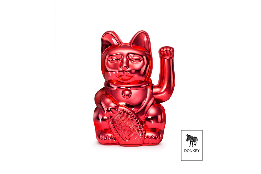 Lucky Cat - Shiny Red 8,5 x 10,5 x 15 cm