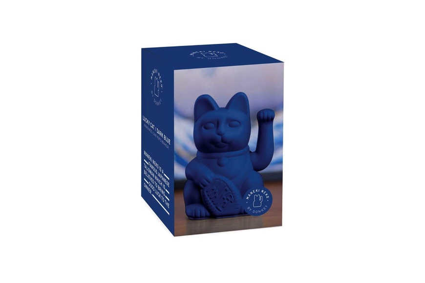 Lucky Cat - Dark Blue 8,5 x 10,5 x 15 cm - 1