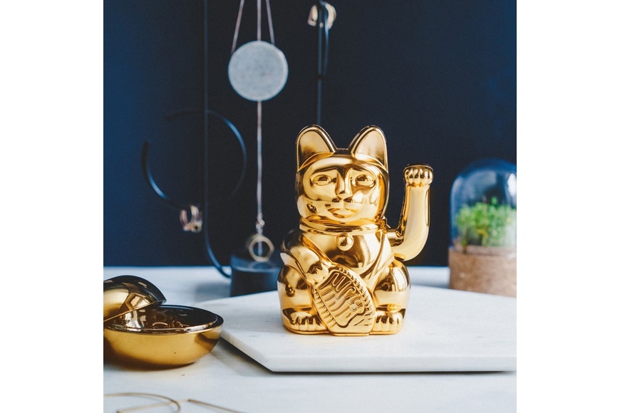Τυχερή Γάτα Maneki Neko DONKEY σε Γυαλιστερό Χρυσό 15cm - 1 Τυχερή Γάτα Maneki Neko DONKEY σε Γυαλιστερό Χρυσό 15cm - 1