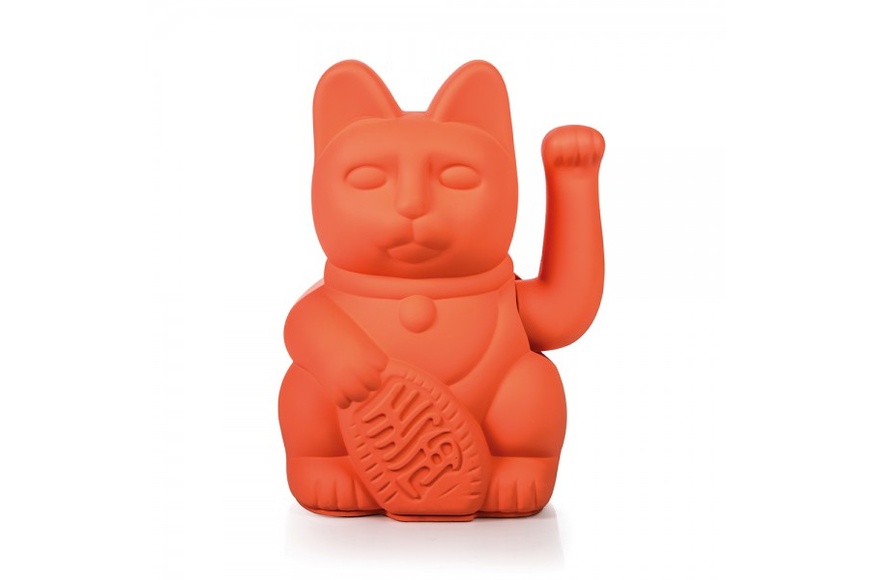 Τυχερή Γάτα - Neon Orange 8,5 x 10,5 x 15 cm
