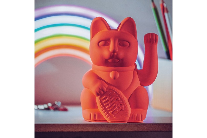 Τυχερή Γάτα - Neon Orange 8,5 x 10,5 x 15 cm - 1