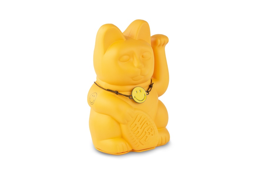 Τυχερή Γάτα Smiley - Κίτρινο 8,5 x 10,5 x 15 cm - 2