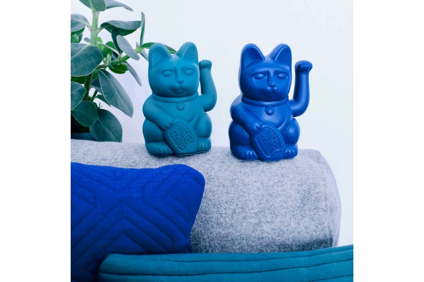 Lucky Cat - Dark Blue 8,5 x 10,5 x 15 cm - 5