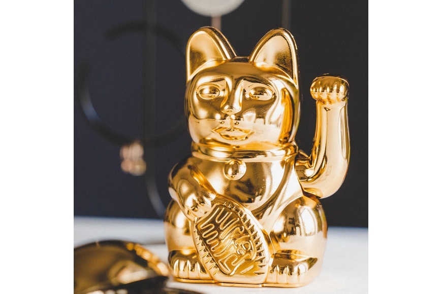 Τυχερή Γάτα Maneki Neko DONKEY σε Γυαλιστερό Χρυσό 15cm - 2 Τυχερή Γάτα Maneki Neko DONKEY σε Γυαλιστερό Χρυσό 15cm - 2