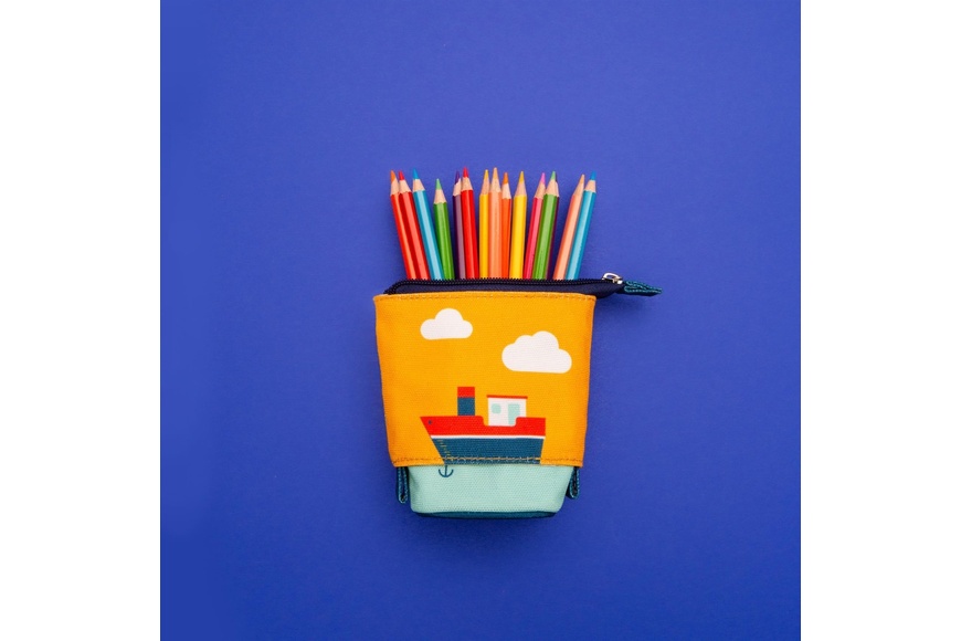 Pop Up Pencil Case 12 x 7 x 18 cm - Boat - 3 Pop Up Pencil Case 12 x 7 x 18 cm - Boat - 3
