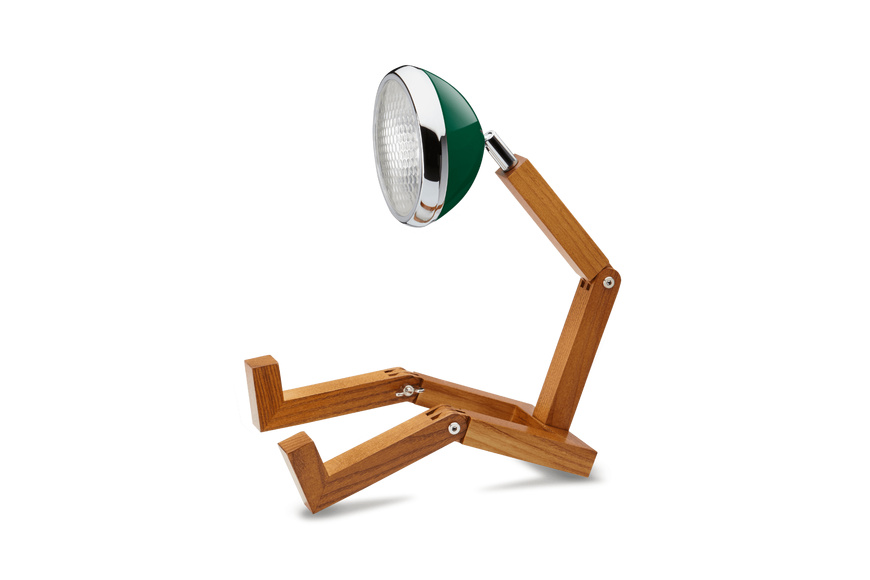 Lamp  Handmade Wooden, LED light Mr. Wattson, 40cm | Chiltern Green
