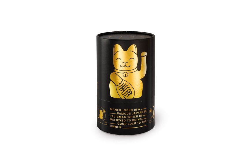 Τυχερή Γάτα Maneki Neko DONKEY σε Γυαλιστερό Χρυσό 15cm - 3