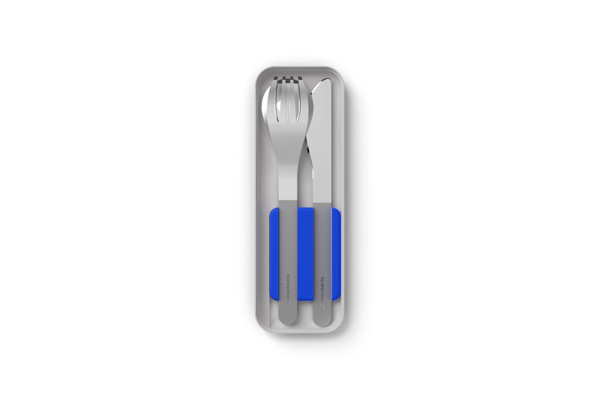 To-go cutlery set MB Slim Box - Blue - 4 To-go cutlery set MB Slim Box - Blue - 4