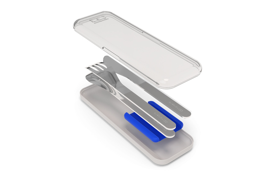 To-go cutlery set MB Slim Box - Blue - 3 To-go cutlery set MB Slim Box - Blue - 3