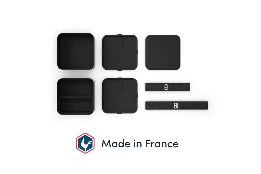 1.7L Δοχείο Φαγητού Monbento MB Square (PP) Made in France - Black Onyx - 4