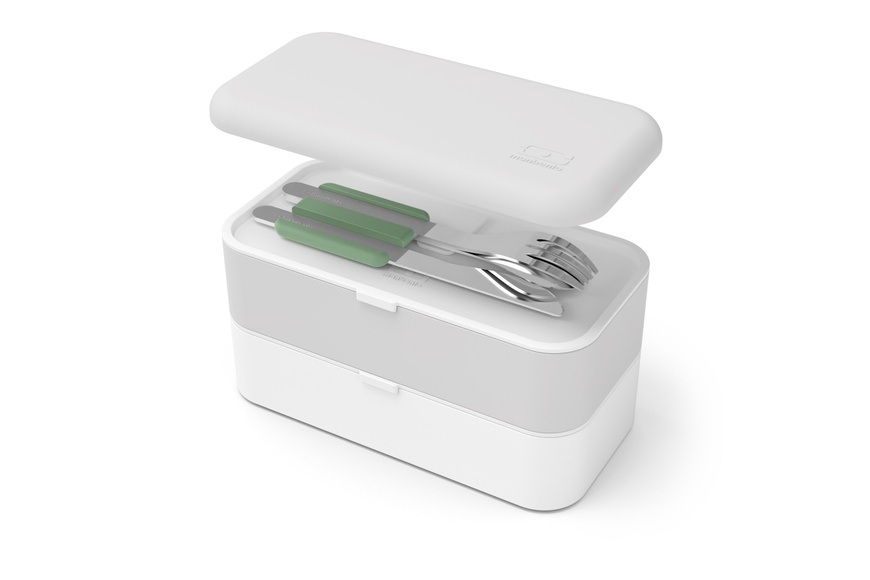 To-go cutlery set MB Slim Box - natural green - 3 To-go cutlery set MB Slim Box - natural green - 3