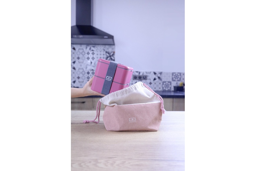 Τσάντα για Δοχείο Φαγητού Monbento MB Pochette Large - Natural Flamingo - 1 Τσάντα για Δοχείο Φαγητού Monbento MB Pochette Large - Natural Flamingo - 1