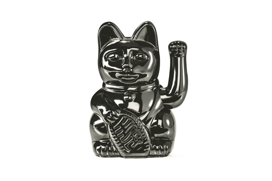Τυχερή Γάτα Maneki Neko DONKEY σε Γυαλιστερό Μαύρο, 15 cm Τυχερή Γάτα Maneki Neko DONKEY σε Γυαλιστερό Μαύρο, 15 cm