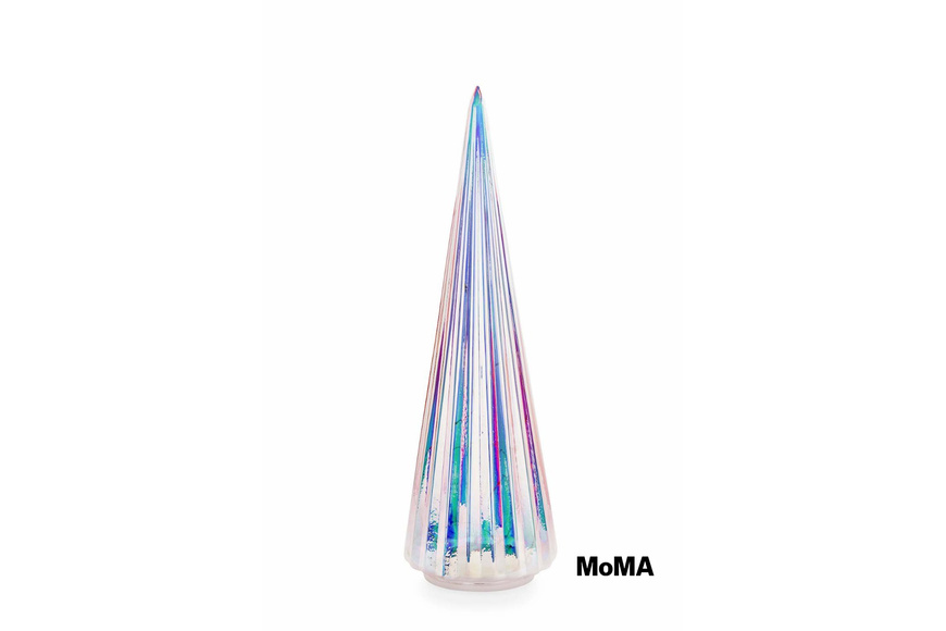 Christmas Tree by MoMA with Glass & LED Light, 37cm - Clear