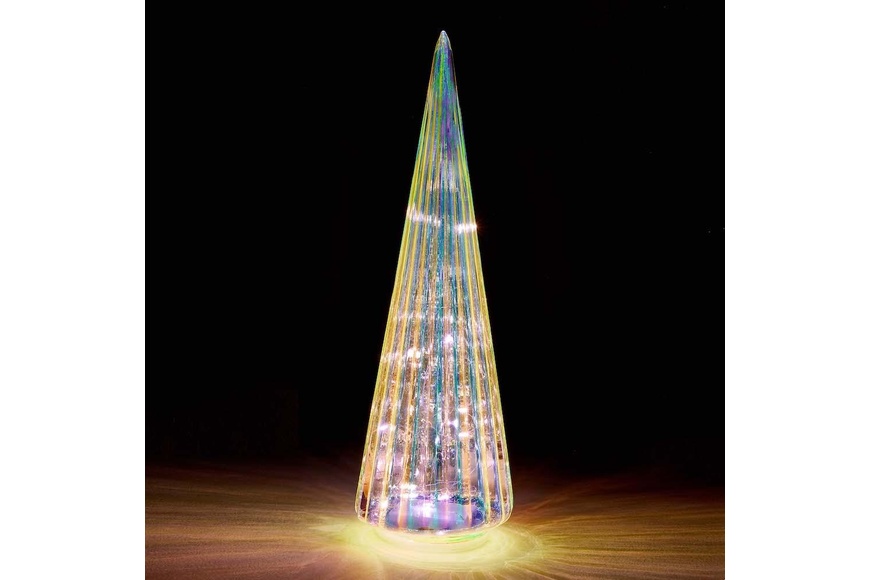 Δέντρο Χριστουγέννων ΜοΜΑ από Γυαλί & LED Φως, 37cm - Clear - 1