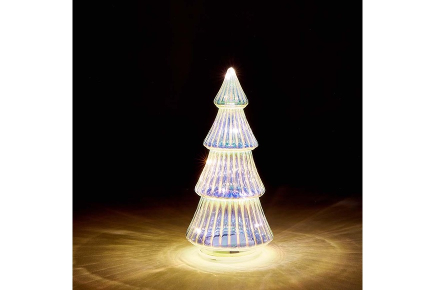 Christmas Tree by MoMA with Glass & LED Light, 21.6cm - Tiered - 1