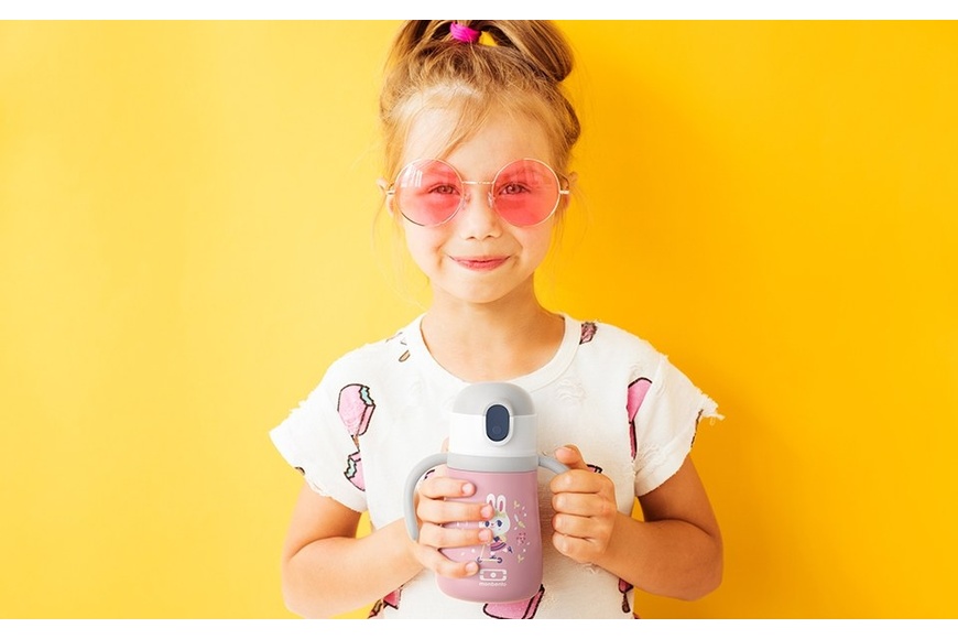 360ml Ισοθερμικό Μπουκάλι Monbento MB Stram - Pink Bunny - 2 360ml Ισοθερμικό Μπουκάλι Monbento MB Stram - Pink Bunny - 2