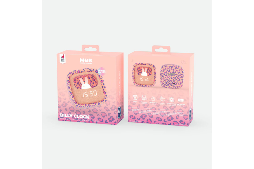 Billy Clock - Light and Clock - Leopard Rose - 3 Billy Clock - Light and Clock - Leopard Rose - 3