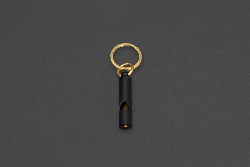 Iron & Glory Survival Whistle Keychain - Black - 2