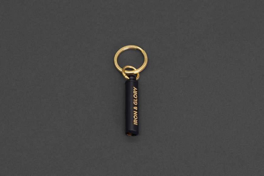 Iron & Glory Survival Whistle Keychain - Black - 4